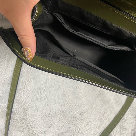 Firenze purse bag olive green Itlian leather (not scarf included) - Picture 3 of 7